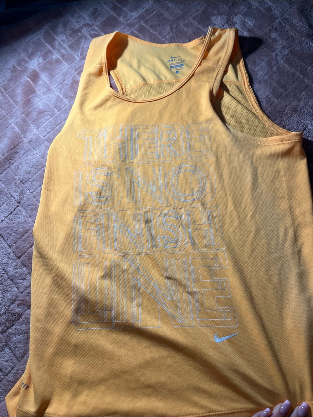 Nike Neon Orange Dri-FIT Athletic Tank Top